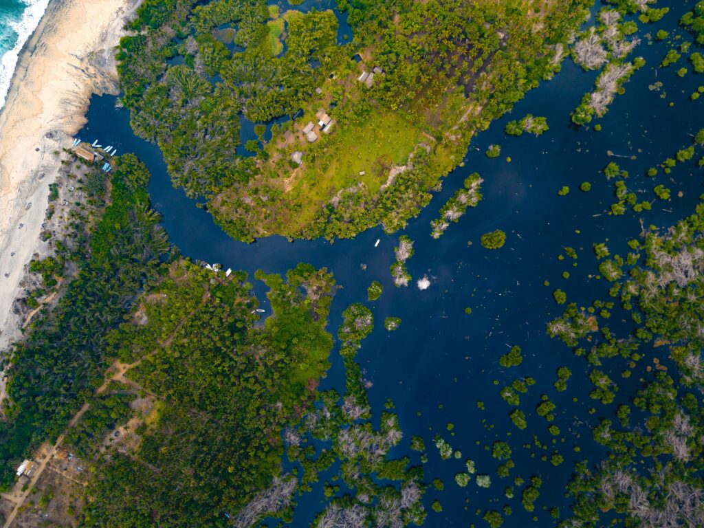 Lagune Ventanilla vue du ciel