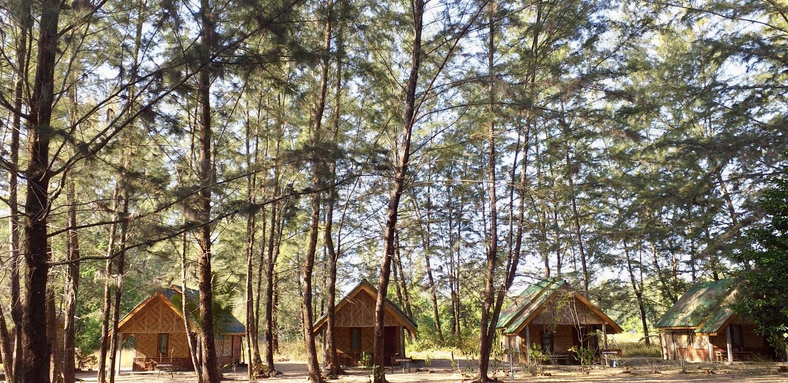 La plupart des volontaires logent dan un bungalow partagé sur le plage.